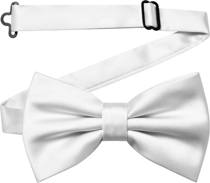 Branduce Solid Color Pre-tied Bow Tie Quality Adjustable Bowtie for Men Party Wedding - Image 1